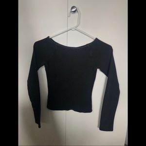Black cropped long sleeve from Garage